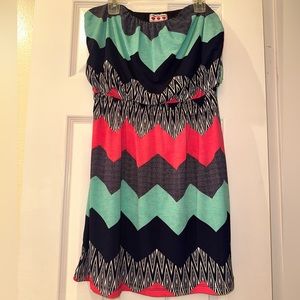 Strapless casual dress